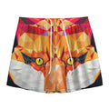 Geometric Fox Print Mesh Shorts