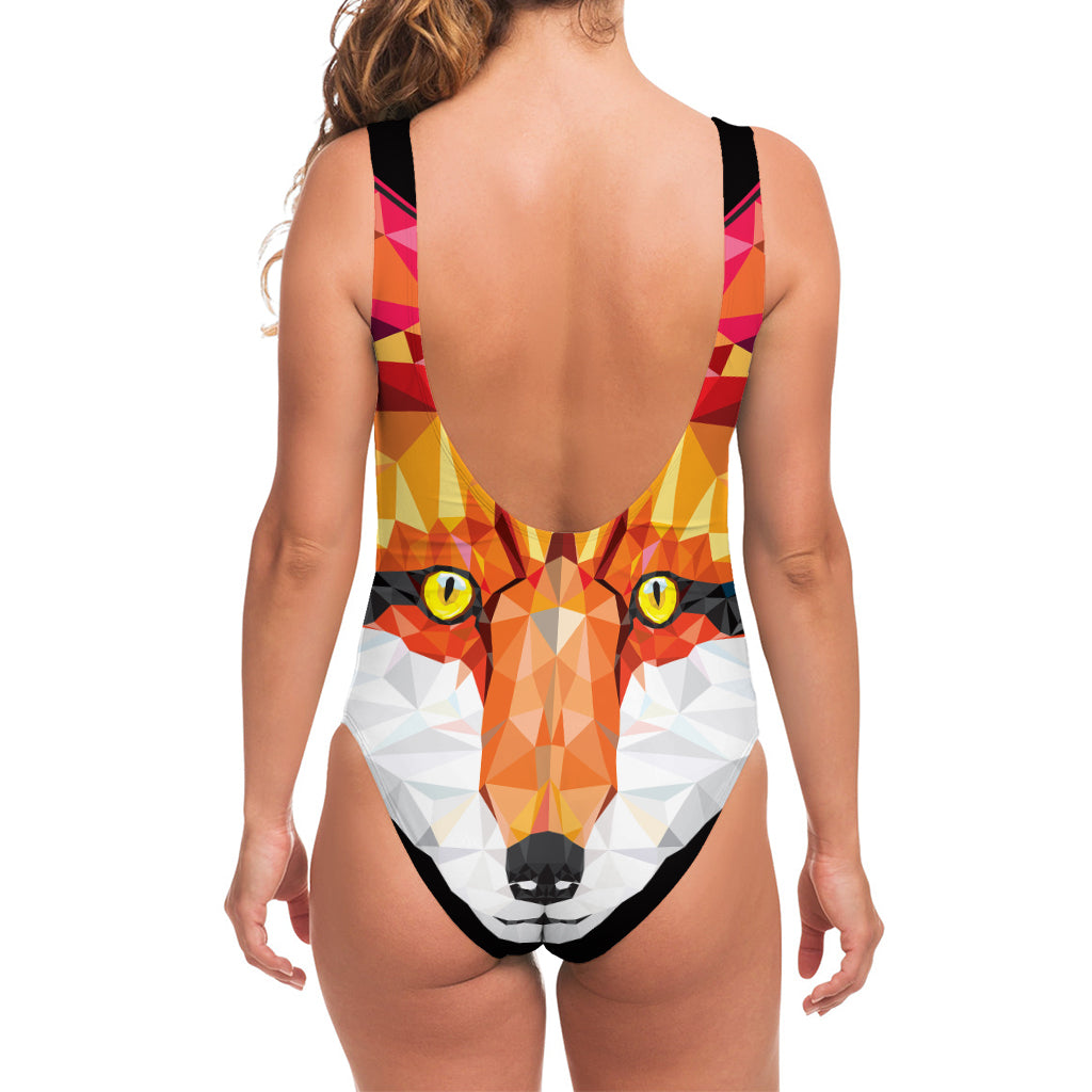 Geometric Fox Print One Piece Swimsuit