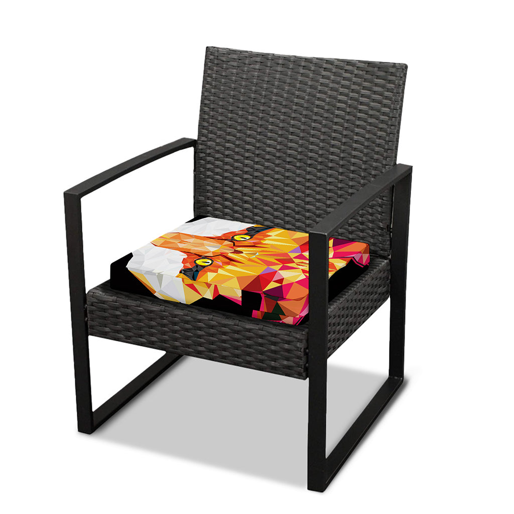 Geometric Fox Print Outdoor Seat Cushion Cover