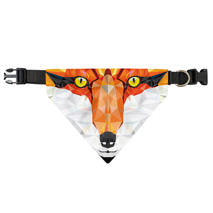 Geometric Fox Print Over The Collar Dog Bandana