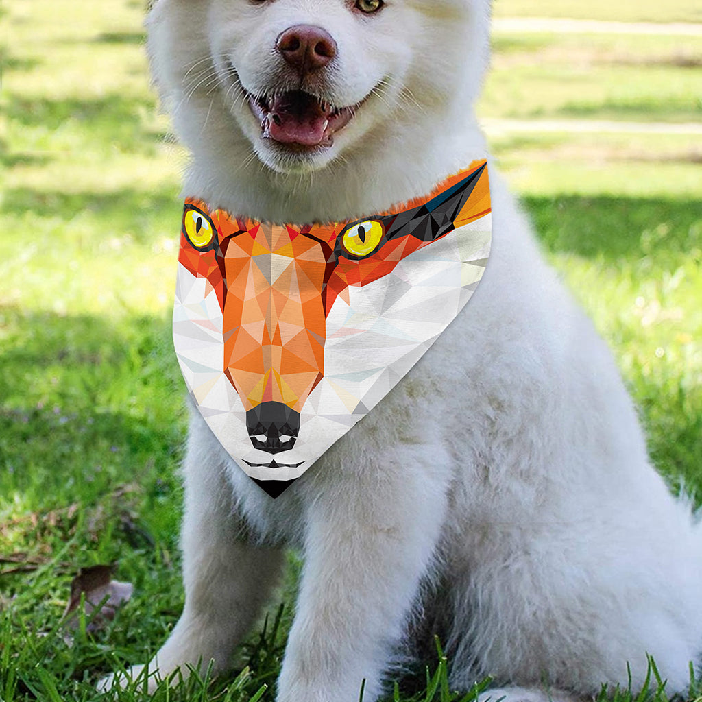 Geometric Fox Print Over The Collar Dog Bandana