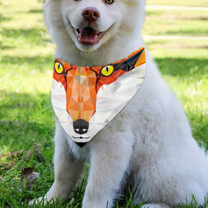 Geometric Fox Print Over The Collar Dog Bandana