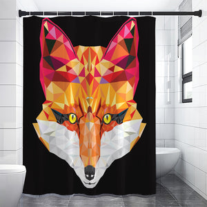 Geometric Fox Print Premium Shower Curtain