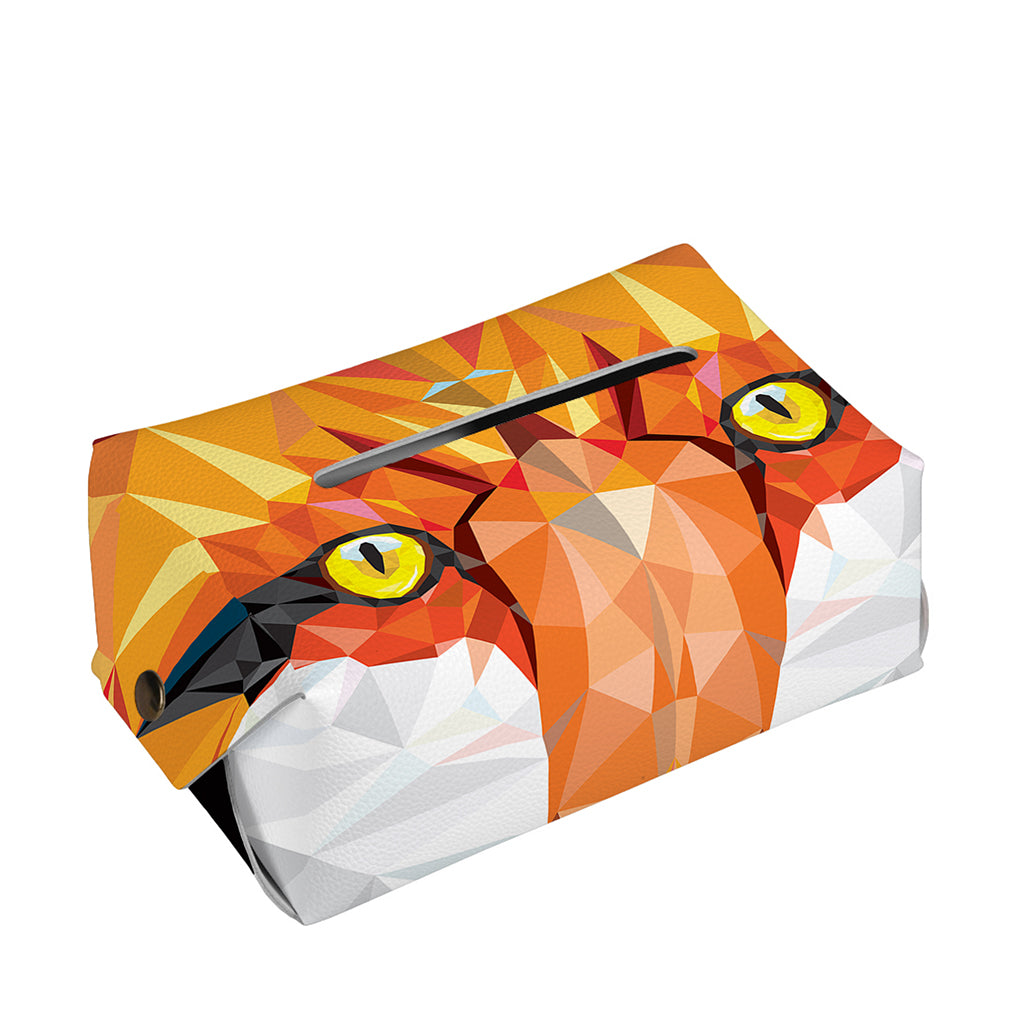 Geometric Fox Print Rectangle Tissue Box Cover