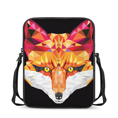 Geometric Fox Print Rectangular Crossbody Bag
