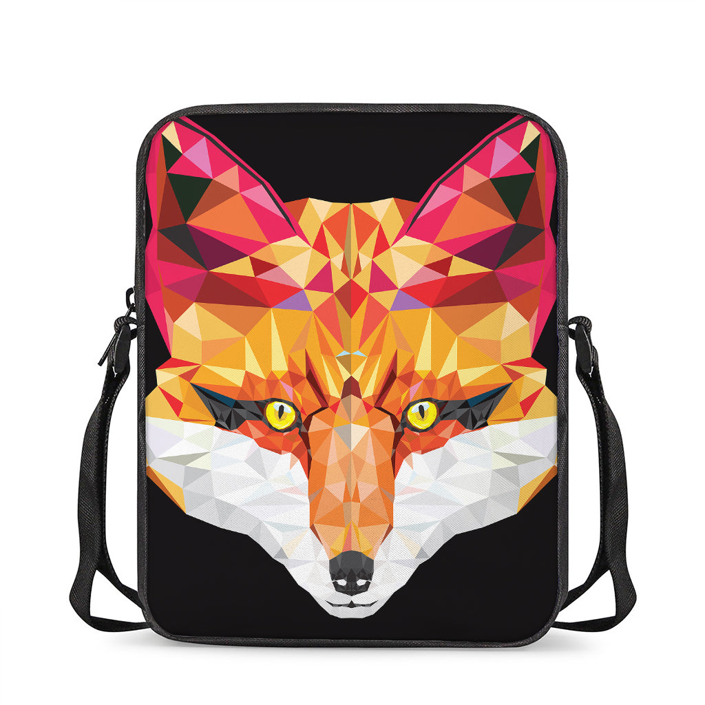 Geometric Fox Print Rectangular Crossbody Bag