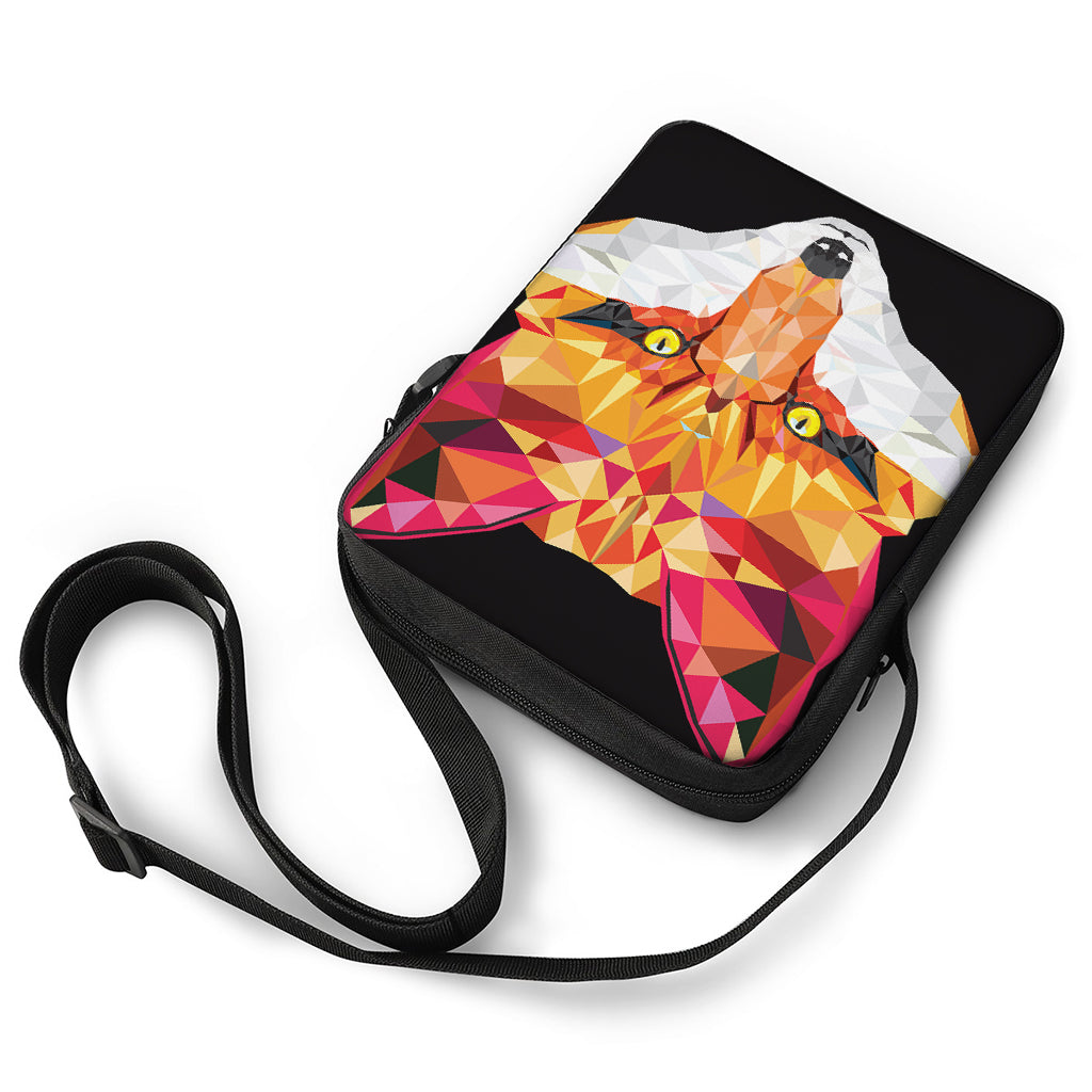 Geometric Fox Print Rectangular Crossbody Bag