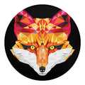 Geometric Fox Print Round Blanket