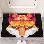 Geometric Fox Print Rubber Doormat