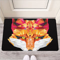 Geometric Fox Print Rubber Doormat