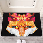 Geometric Fox Print Rubber Doormat