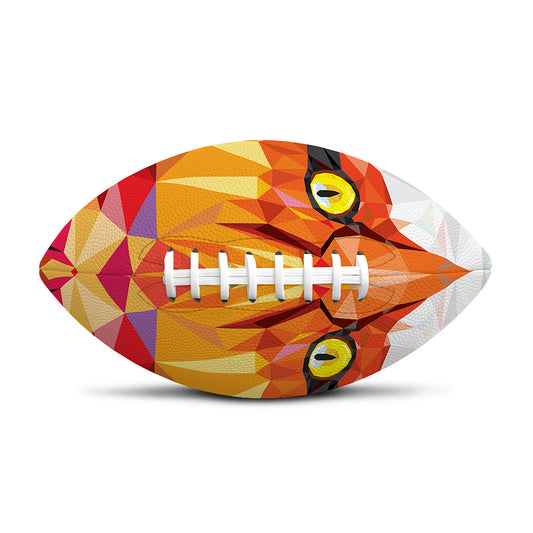 Geometric Fox Print Rugby Ball