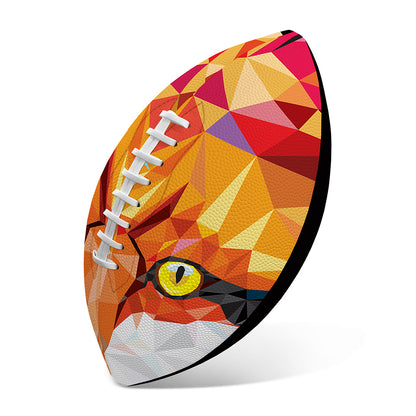Geometric Fox Print Rugby Ball