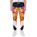 Geometric Fox Print Joggers
