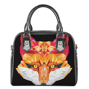 Geometric Fox Print Shoulder Handbag