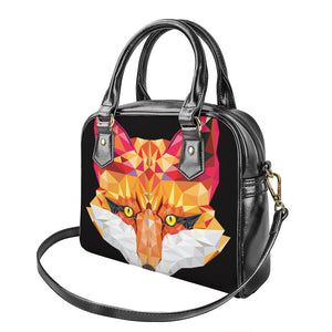 Geometric Fox Print Shoulder Handbag