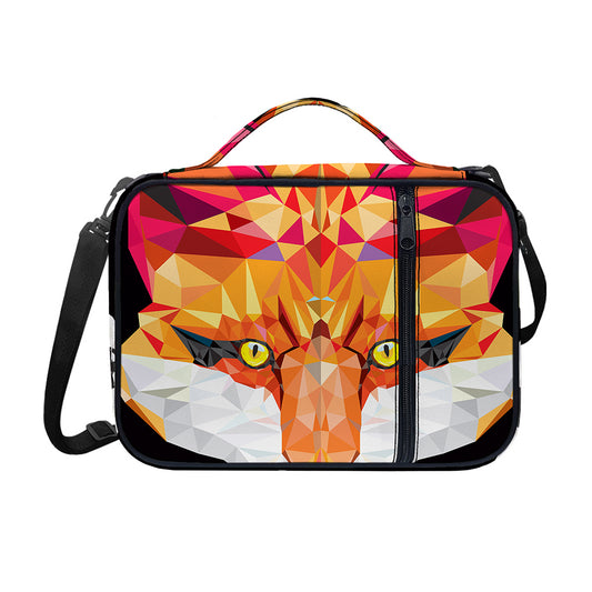 Geometric Fox Print Shoulder Strap Bible Bag
