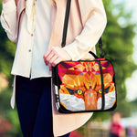 Geometric Fox Print Shoulder Strap Bible Bag
