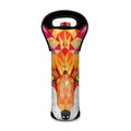 Geometric Fox Print Single Neoprene Wine Tote
