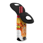 Geometric Fox Print Single Neoprene Wine Tote