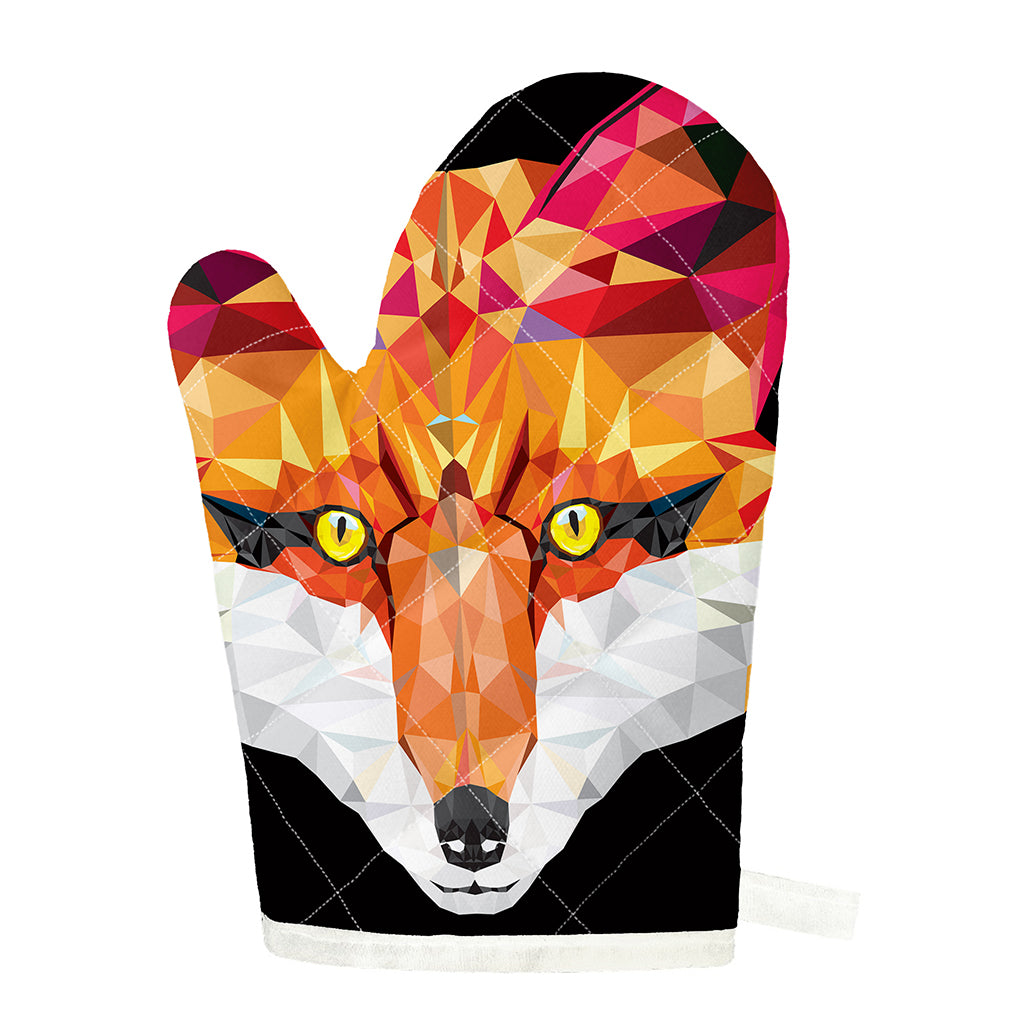 Geometric Fox Print Single Oven Mitt