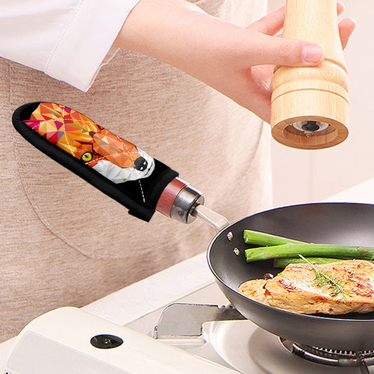 Geometric Fox Print Skillet Handle Cover