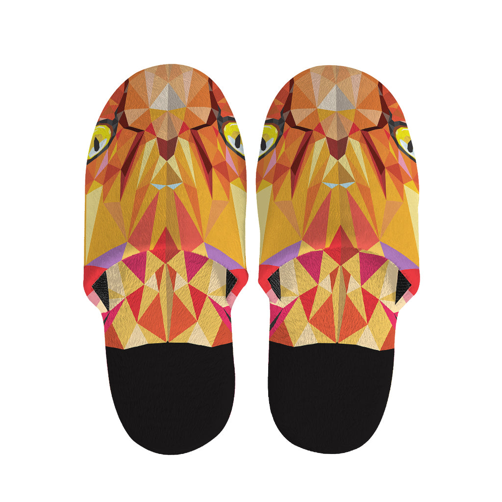 Geometric Fox Print Slippers
