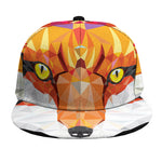 Geometric Fox Print Snapback Cap