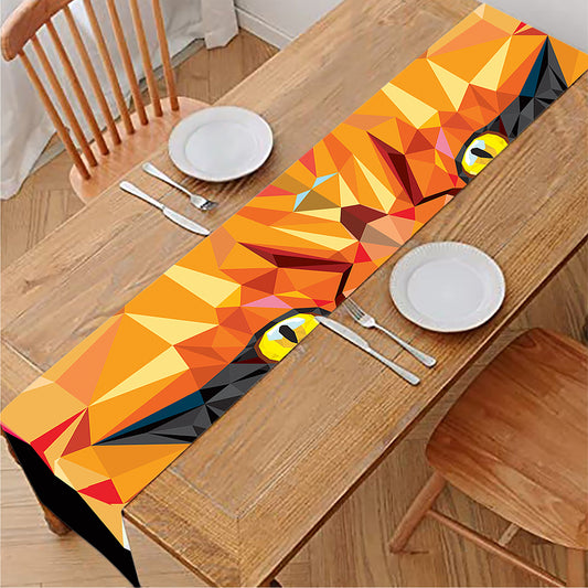 Geometric Fox Print Table Runner
