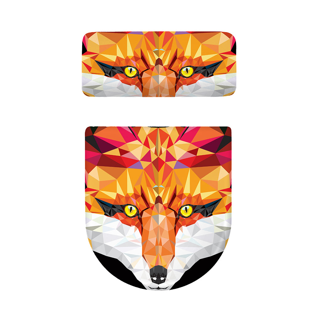 Geometric Fox Print Toilet Lid And Tank Cover Set