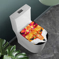 Geometric Fox Print Toilet Lid Cover