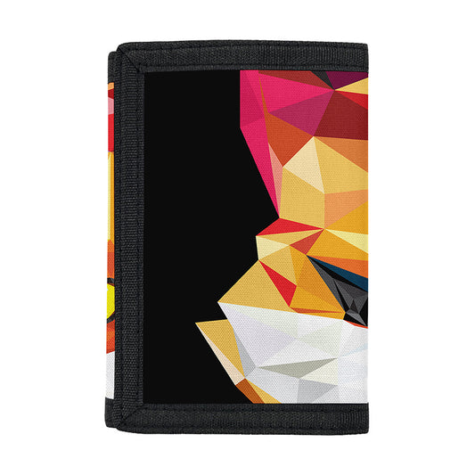 Geometric Fox Print Trifold Wallet