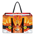 Geometric Fox Print Utility Tote Bag
