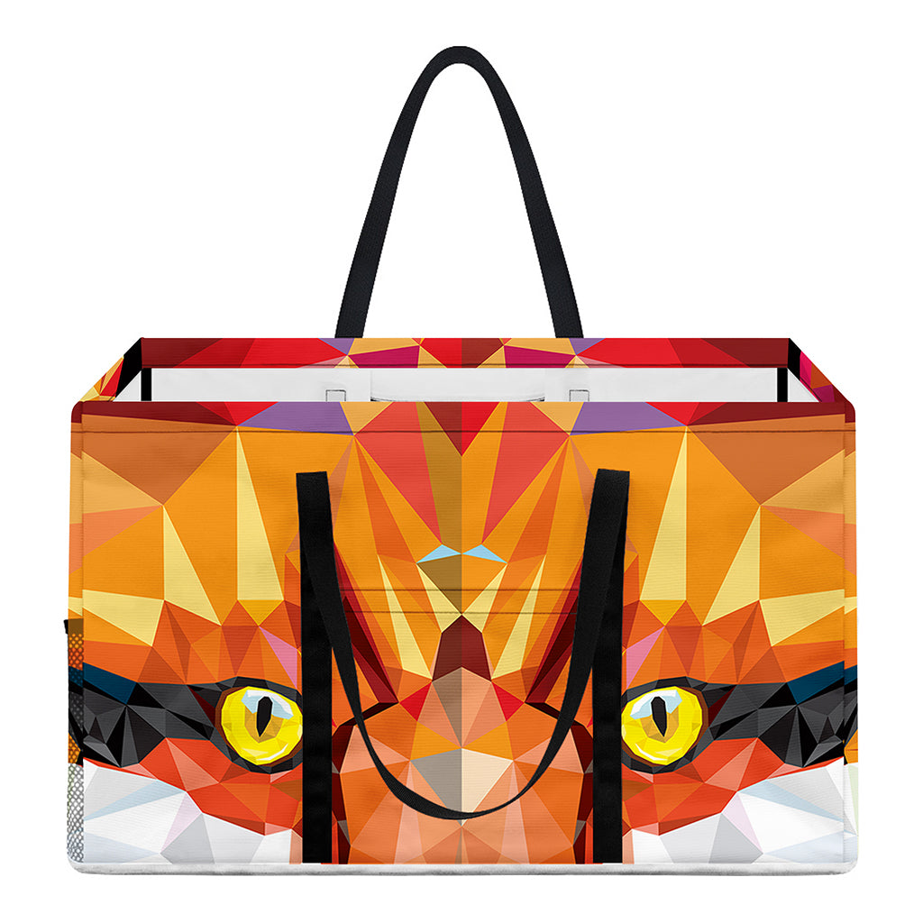 Geometric Fox Print Utility Tote Bag