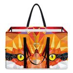 Geometric Fox Print Utility Tote Bag