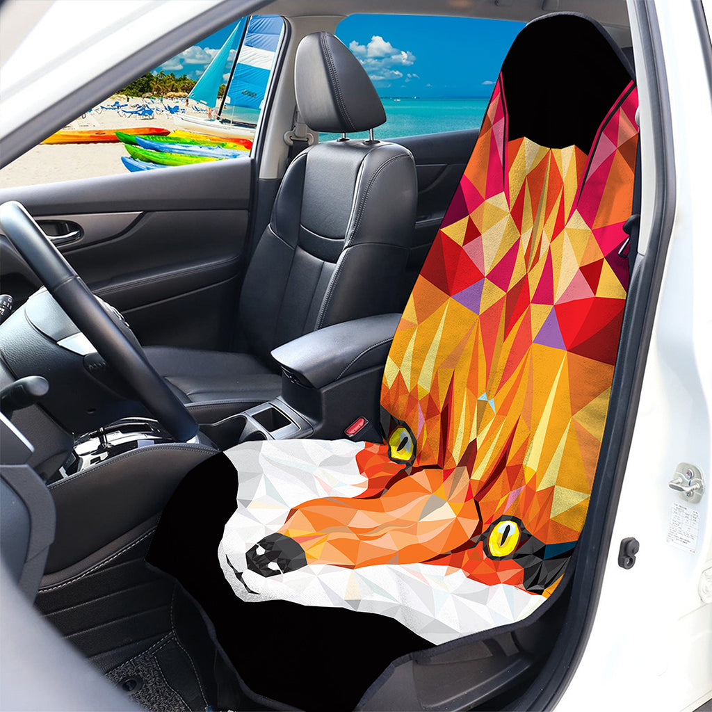 Geometric Fox Print Waterproof Car Seat Cover