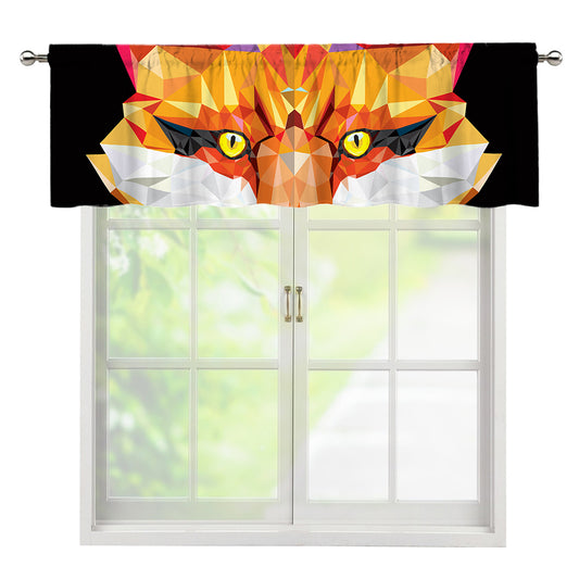 Geometric Fox Print Window Valance