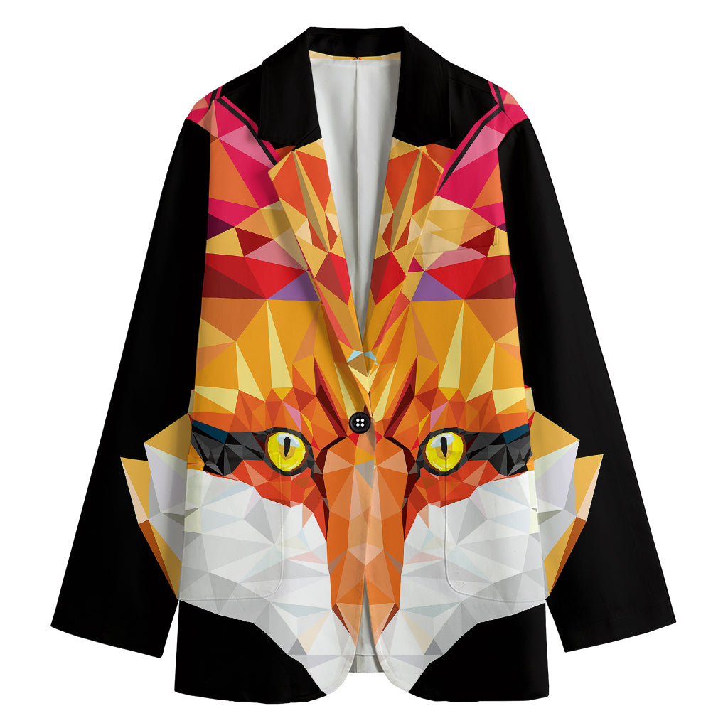 Geometric Fox Print Women's Blazer