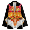 Geometric Fox Print Women's Blazer