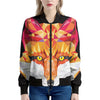 Geometric Fox Print Women's Bomber Jacket