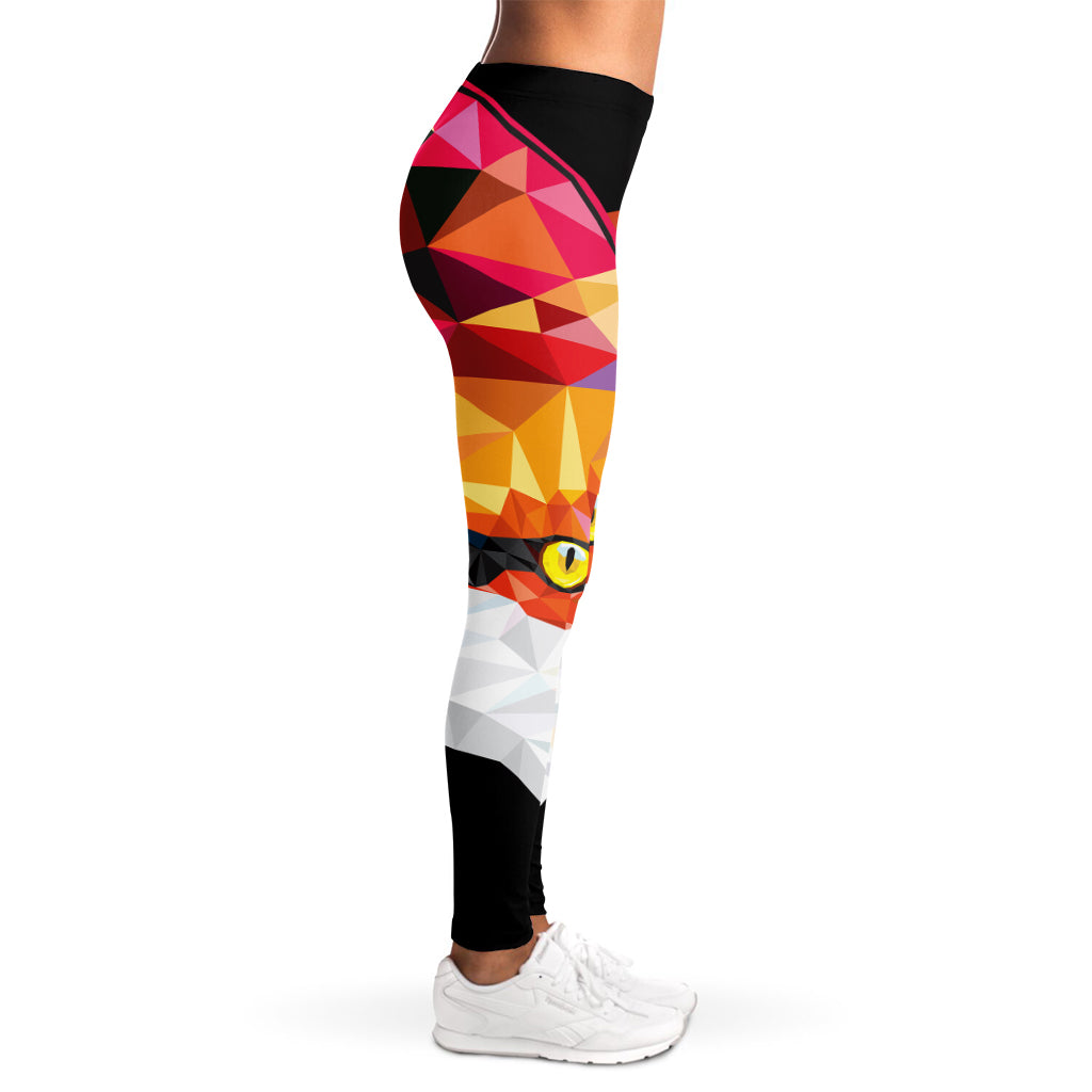 Geometric Fox Print Women's Leggings