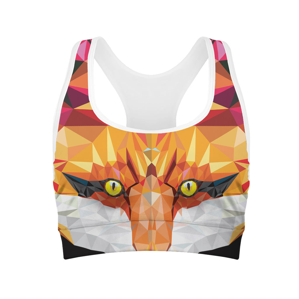 Geometric Fox Print Women's Sports Bra