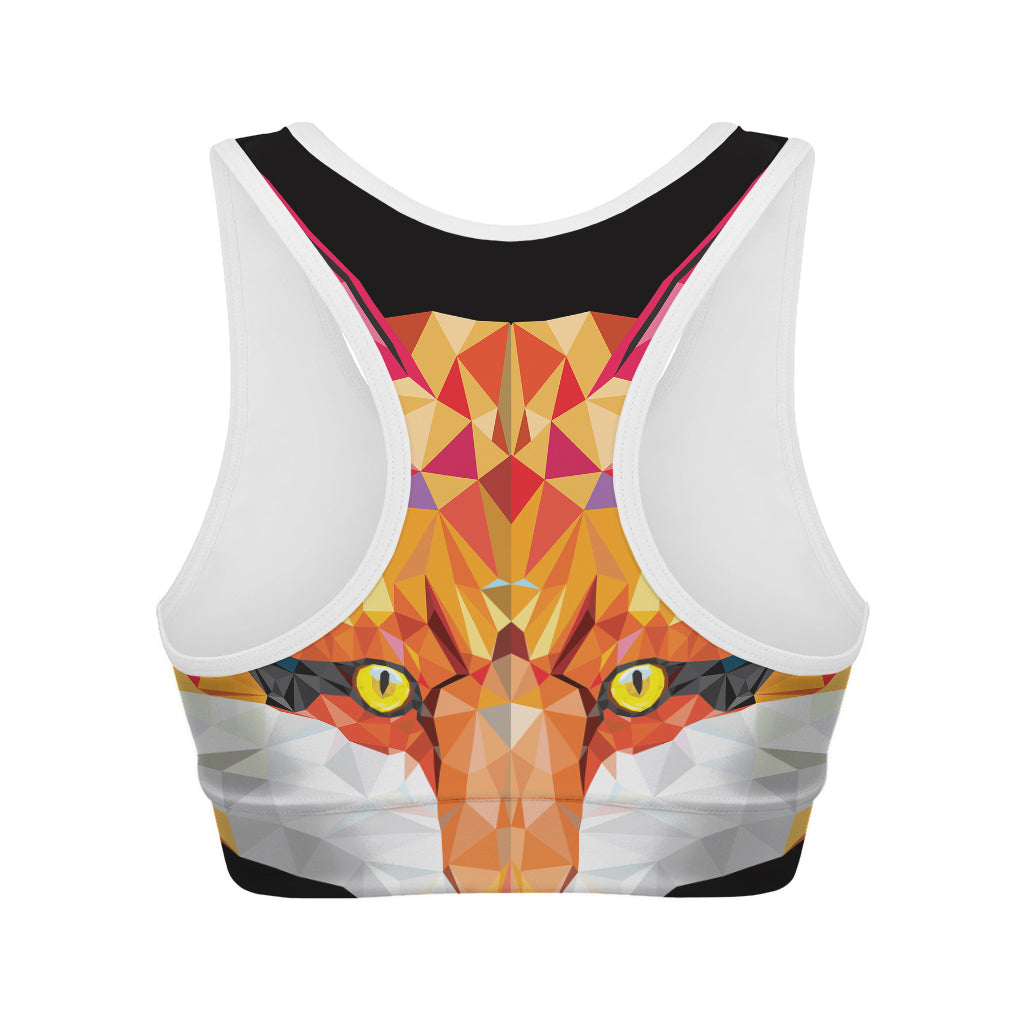 Geometric Fox Print Women's Sports Bra