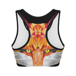 Geometric Fox Print Women's Sports Bra