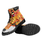 Geometric Fox Print Work Boots