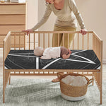 Geometric Inverted Pentagram Print Baby Crib Sheet