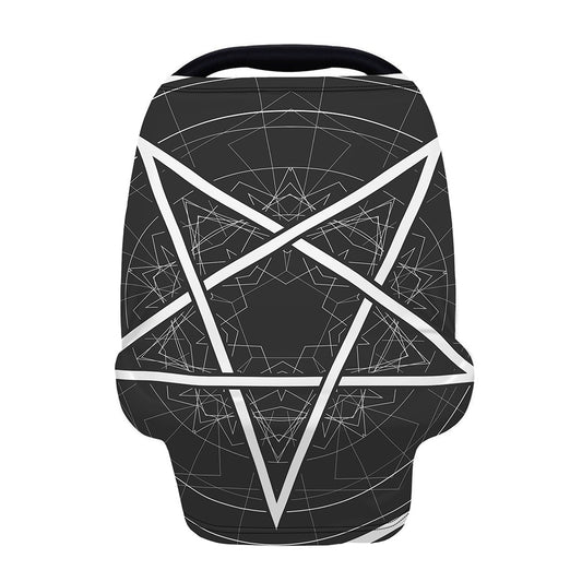Geometric Inverted Pentagram Print Baby Seat Cover