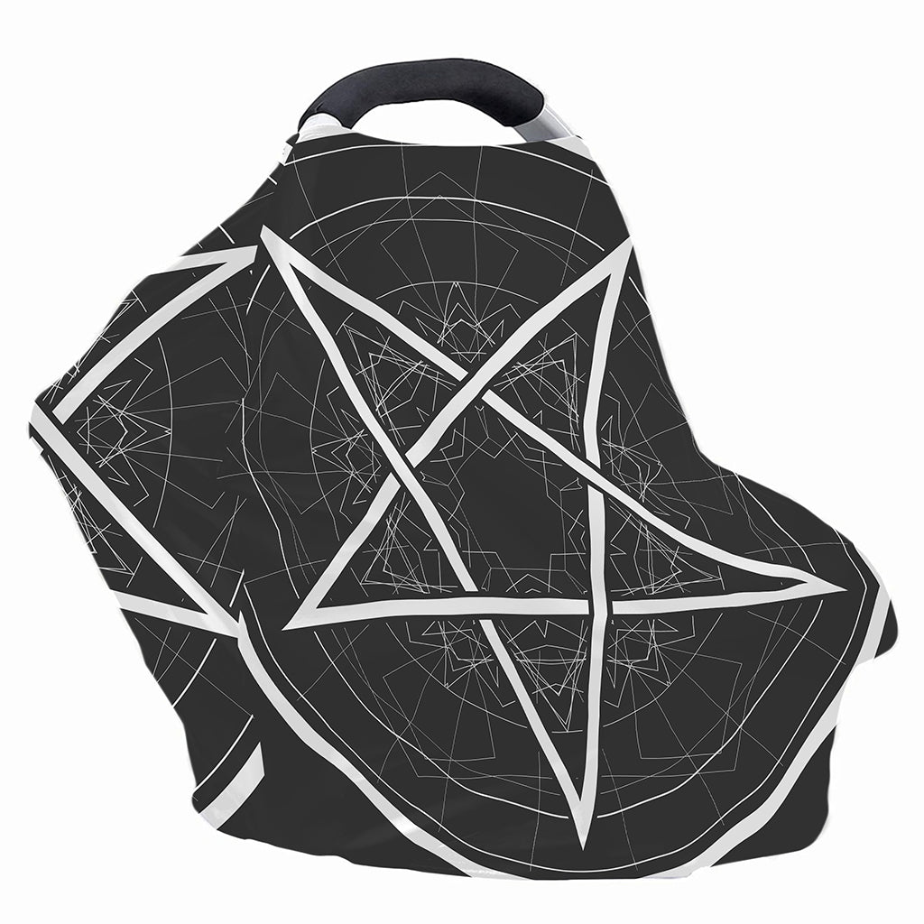 Geometric Inverted Pentagram Print Baby Seat Cover