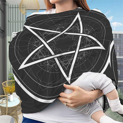 Geometric Inverted Pentagram Print Baby Seat Cover