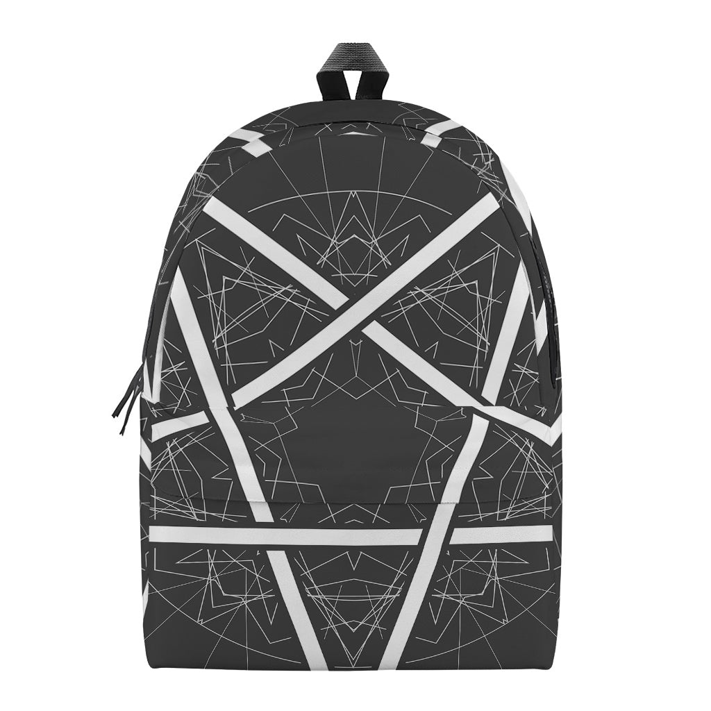Geometric Inverted Pentagram Print Backpack